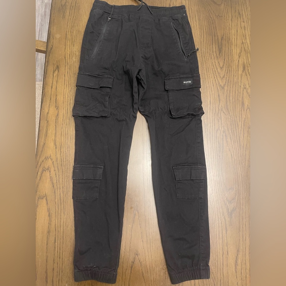 Hollister Black Jogger Cargo Pants